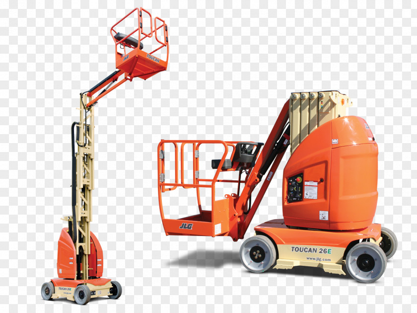 JLG Industries Aerial Work Platform Forklift Elevator Heavy Machinery PNG