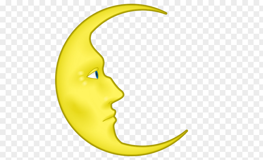 Nature Sky Crescent Moon Face Laatste Kwartier Lunar Phase PNG