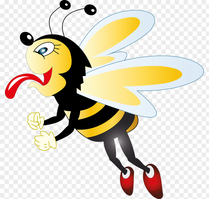 Cartoon Bee Worker Honey Bumblebee Clip Art PNG