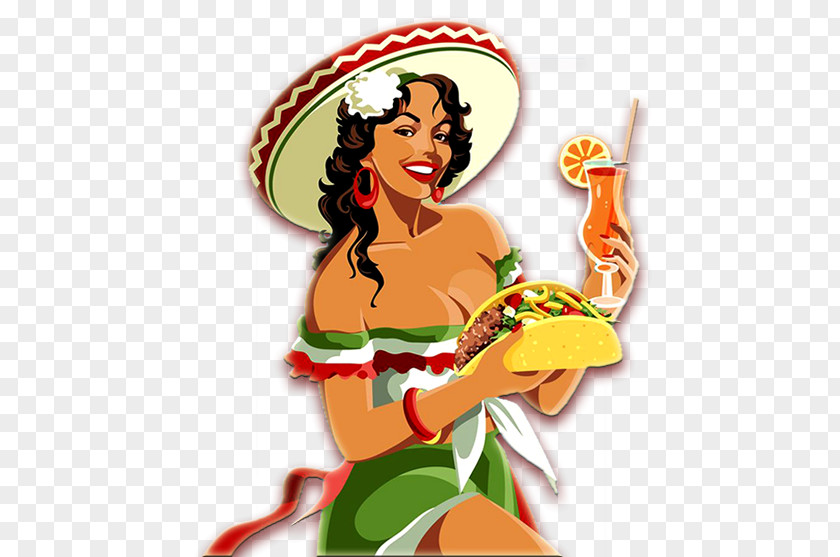 Charleston Strong Cliparts Mexico Mexican Cuisine Taco Cinco De Mayo Woman PNG