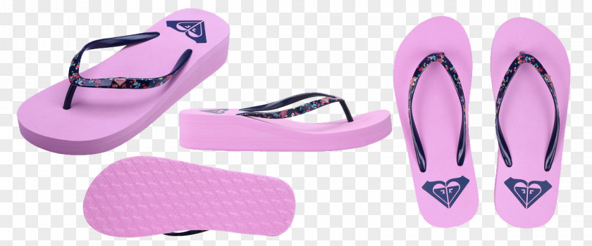 Roxy,Roxy,Logo Pink Heart-shaped Pattern Uppers Wedge Heel Microporous EVA Light Plastic Material Slip Ladies Casual Sandals,61-2413-MEN-3 Flip-flops Slipper Shoe Roxy PNG