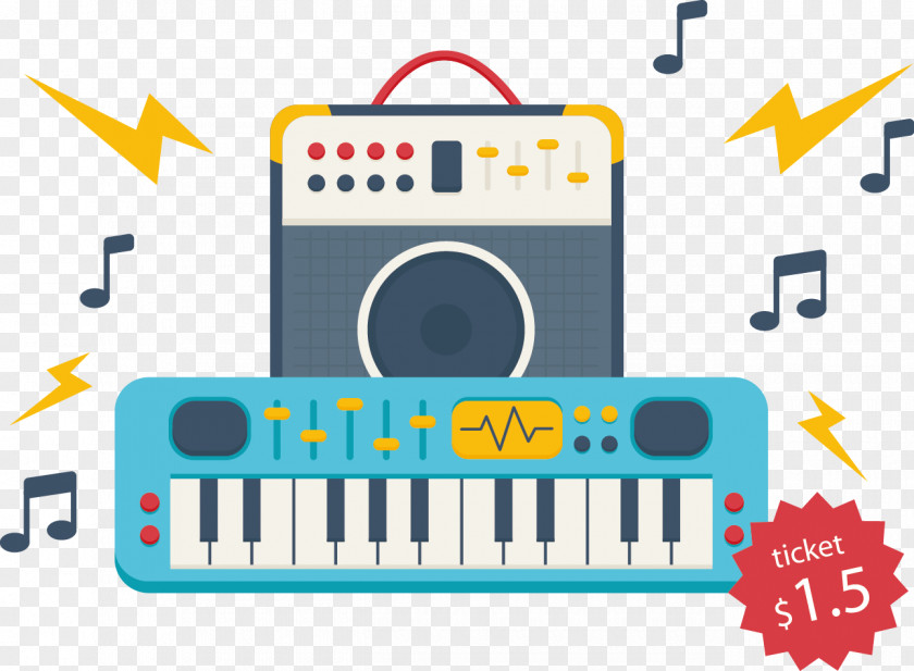 Vector Musical Instruments Keyboard Graphic Design PNG