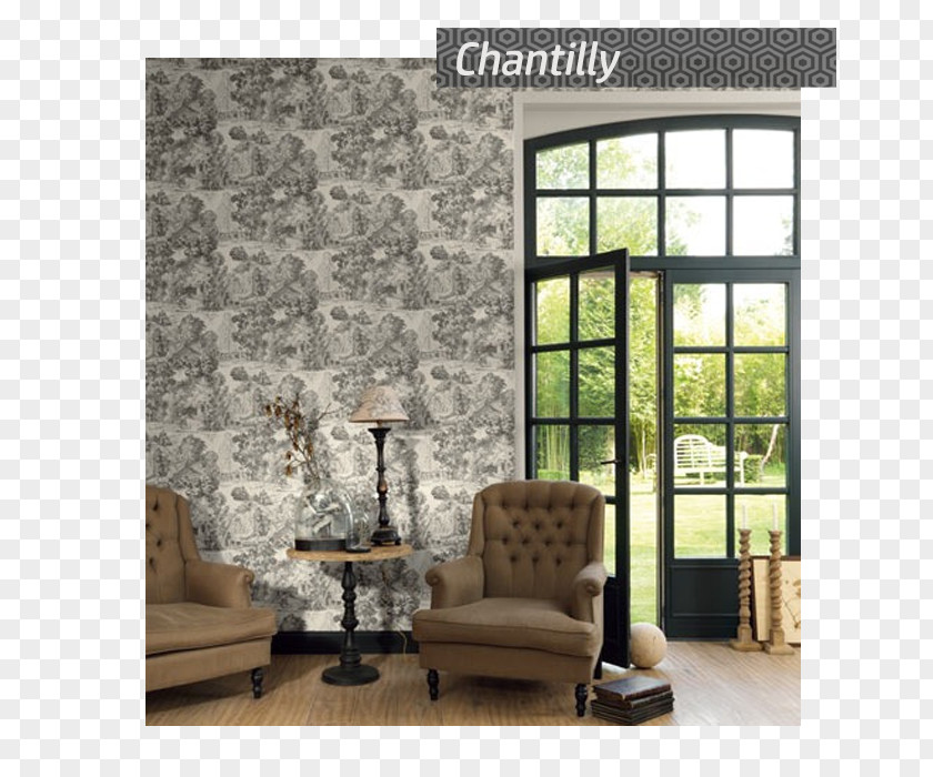 Chantilly Paper Toile Textile Wall Wallpaper PNG