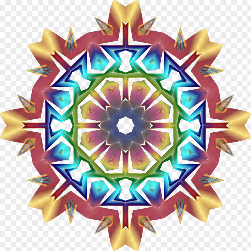 Circle Kaleidoscope Symmetry Pattern PNG