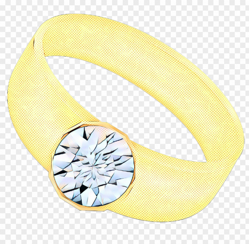 Engagement Ring Yellow Silver Background PNG