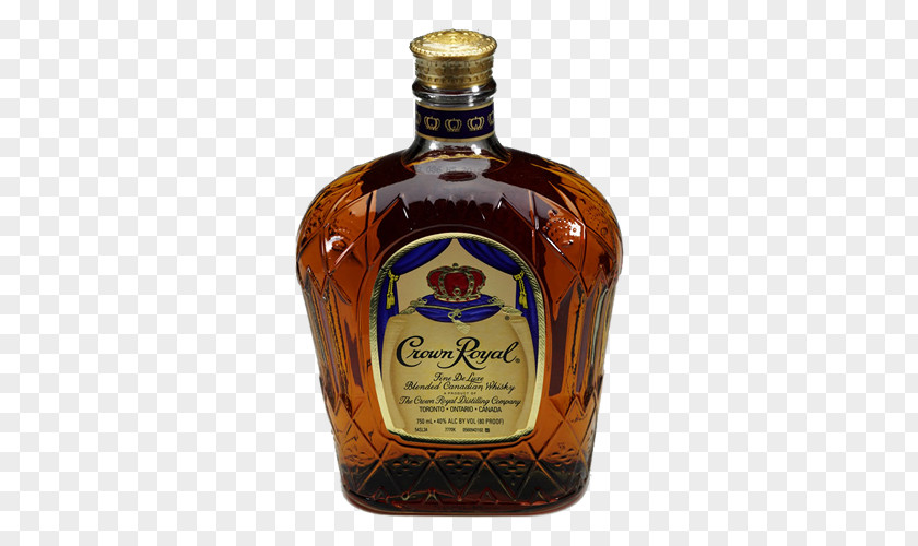 Glass Liqueur Bottle Crown Royal Whiskey PNG