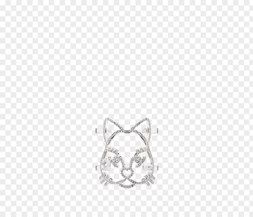 Silver White Drawing Mammal Body Jewellery PNG