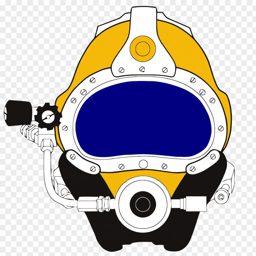 Diver Diving Helmet Underwater Professional Equipment Navy PNG