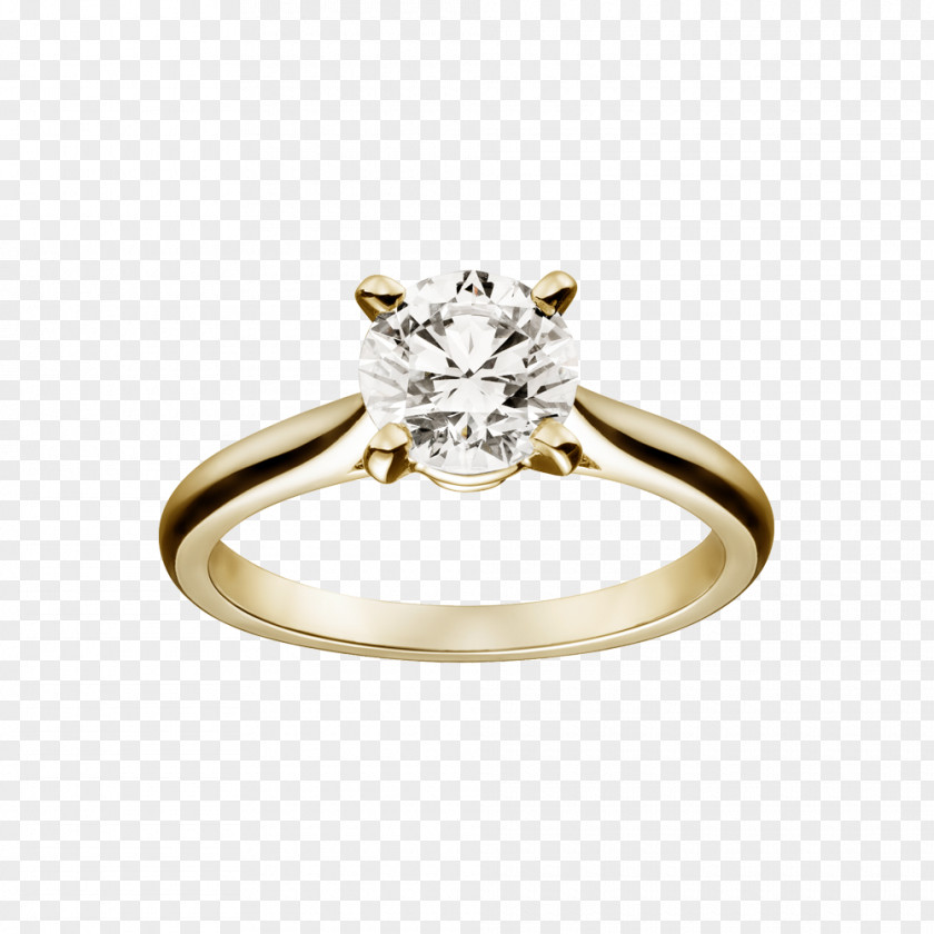 Romantic Wedding Ring Engagement Cartier Diamond PNG
