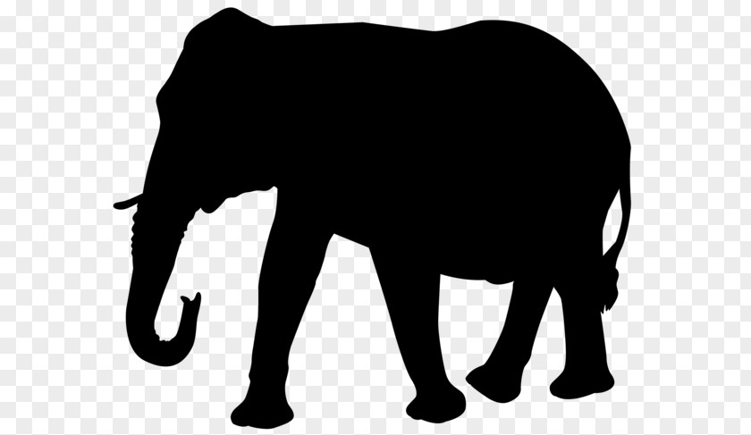 Silhouette African Elephant Clip Art PNG