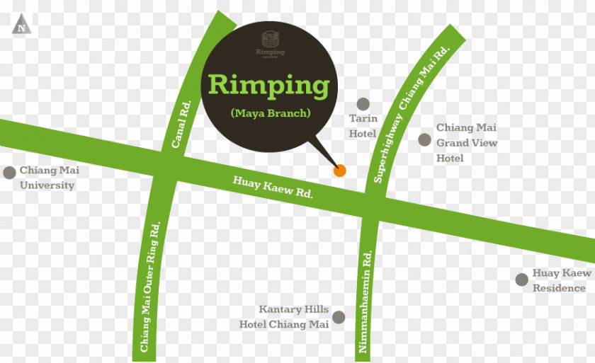 Chiang Mai Map Rimping Supermarket Nim City Branch Nawarat Promenada บริษัท ตันตราภัณฑ์ซุปเปอร์มาร์เก็ต (1994) จำกัด PNG