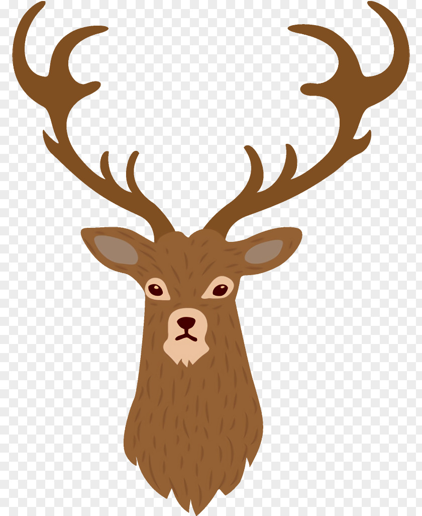 Moose Horn Reindeer Christmas PNG