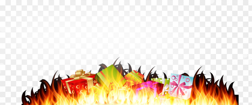 Special Holiday Gift And Creative Flame Desktop Wallpaper Box PNG