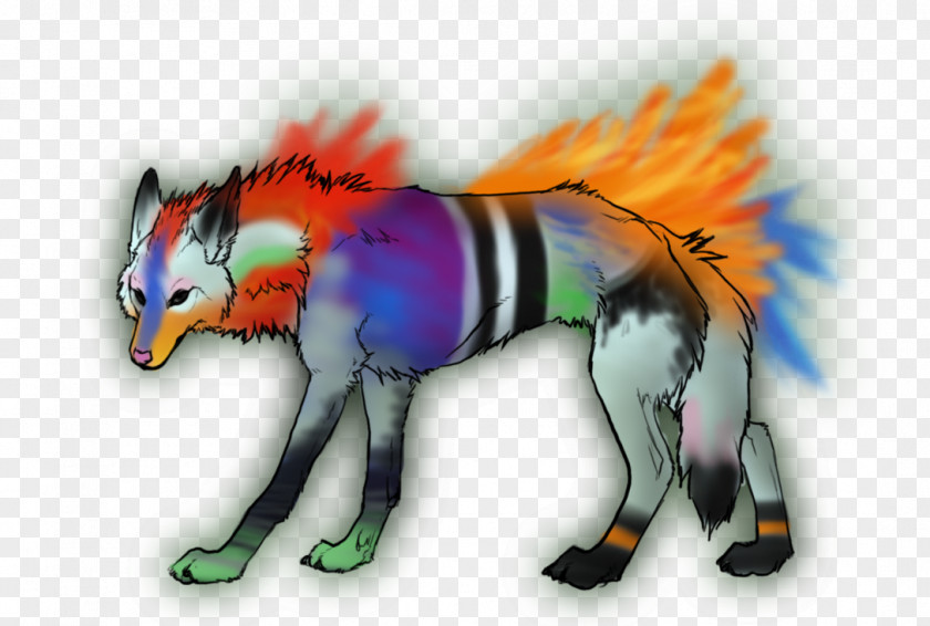 Colorful Geometric Stripes Shading Horse Snout Tail Carnivora PNG
