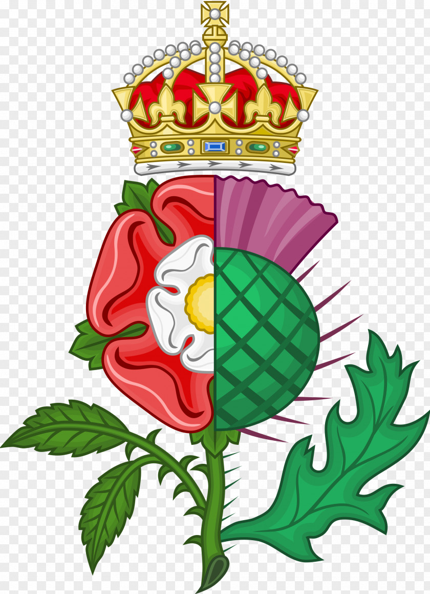 Crown Union Of The Crowns Scotland Thistle Tudor Rose PNG