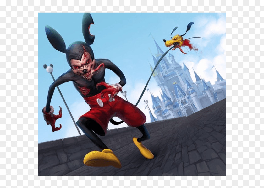 Mickey Mouse Minnie Pluto Horror PNG