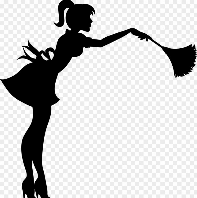 Silhouette Cleaner Cleaning Maid Clip Art PNG