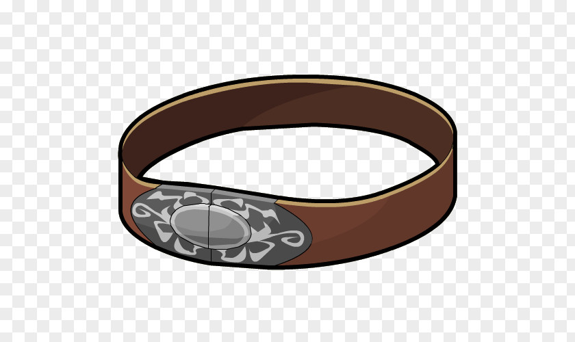 Belt Buckle Bangle Brown PNG