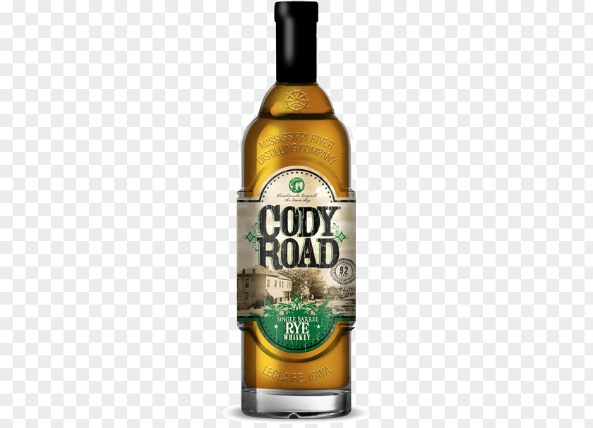 Bottle Bourbon Whiskey Rye Distilled Beverage Mississippi River Distilling Company & Cody Road Cocktail House PNG