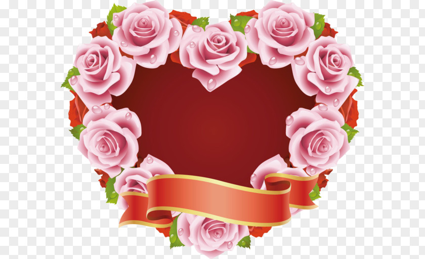 Rose Flower Heart Valentine's Day PNG