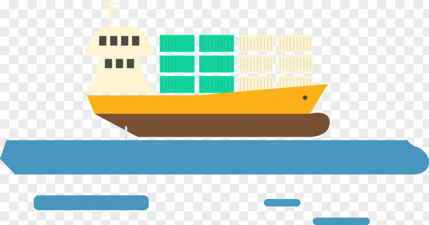 Vector Of Transport Ship Graphic Design Container PNG
