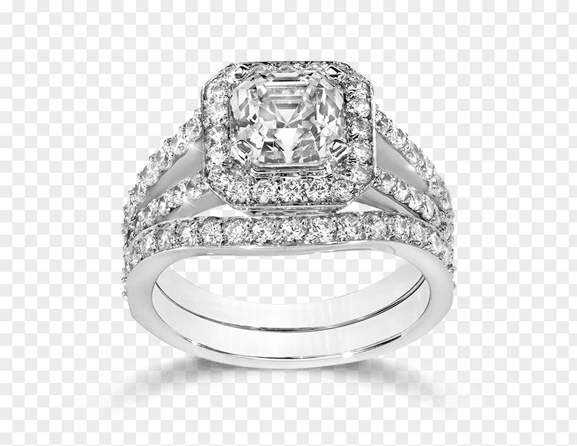 Cubic Zirconia Bridal Sets Engagement Ring Diamond Cut Wedding Jewellery PNG