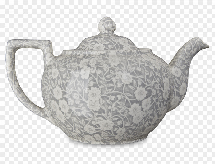 Gray Blue Teapot Mug Teacup Saucer PNG