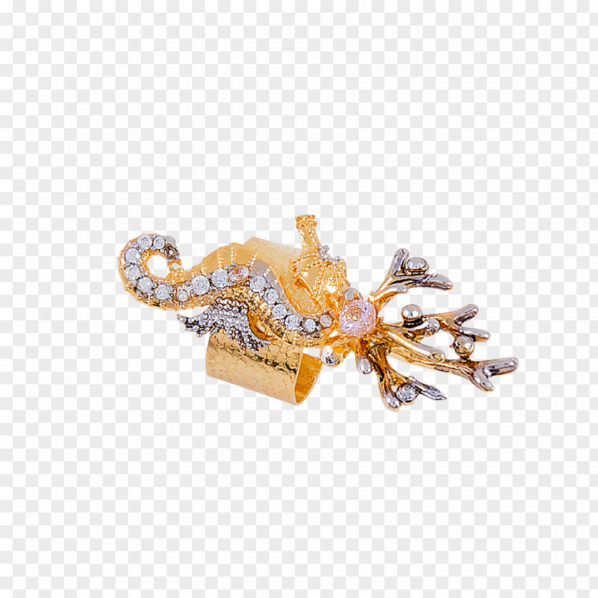 Sea Horse Brooch Body Jewellery Diamond PNG