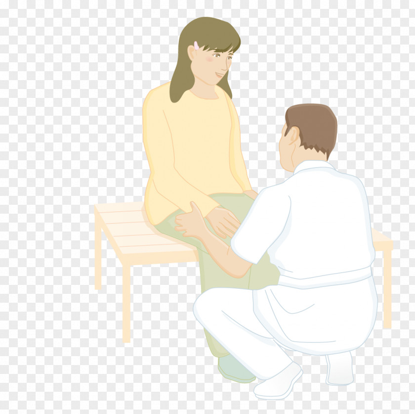The Legs Of A Woman To Male Doctor Patient Physician Cartoon Nurse PNG