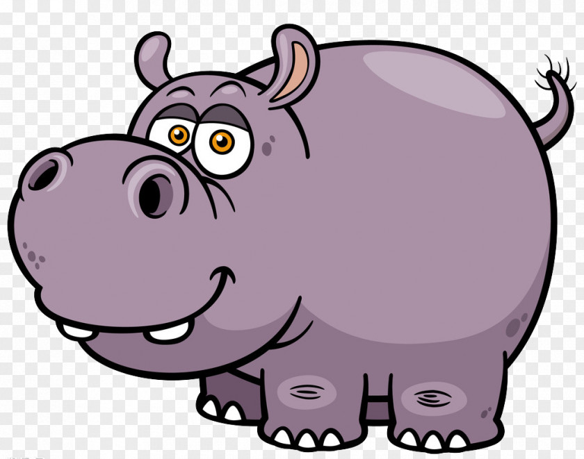 Cartoon Hippo Hippopotamus Royalty-free PNG