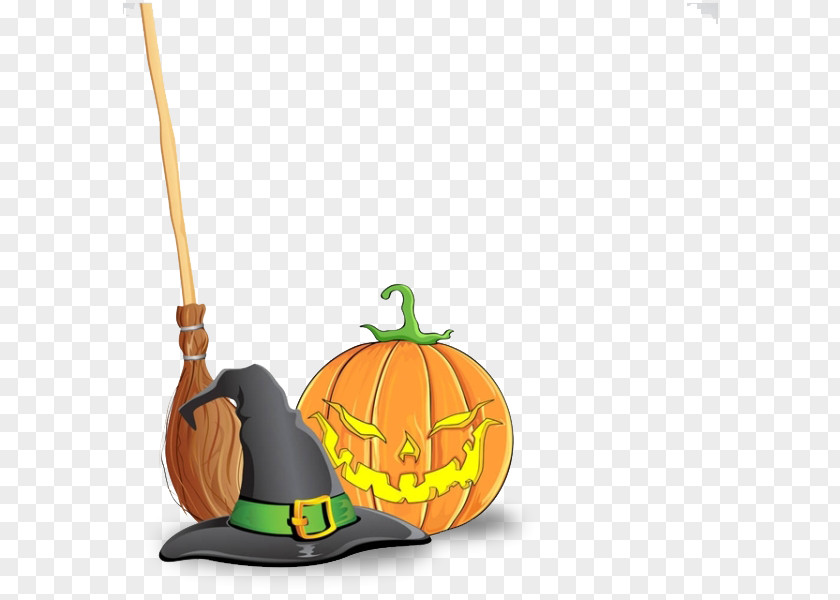 Cartoons, Magic Brooms, Hats And Pumpkin Lights Halloween Jack-o'-lantern Illustration PNG