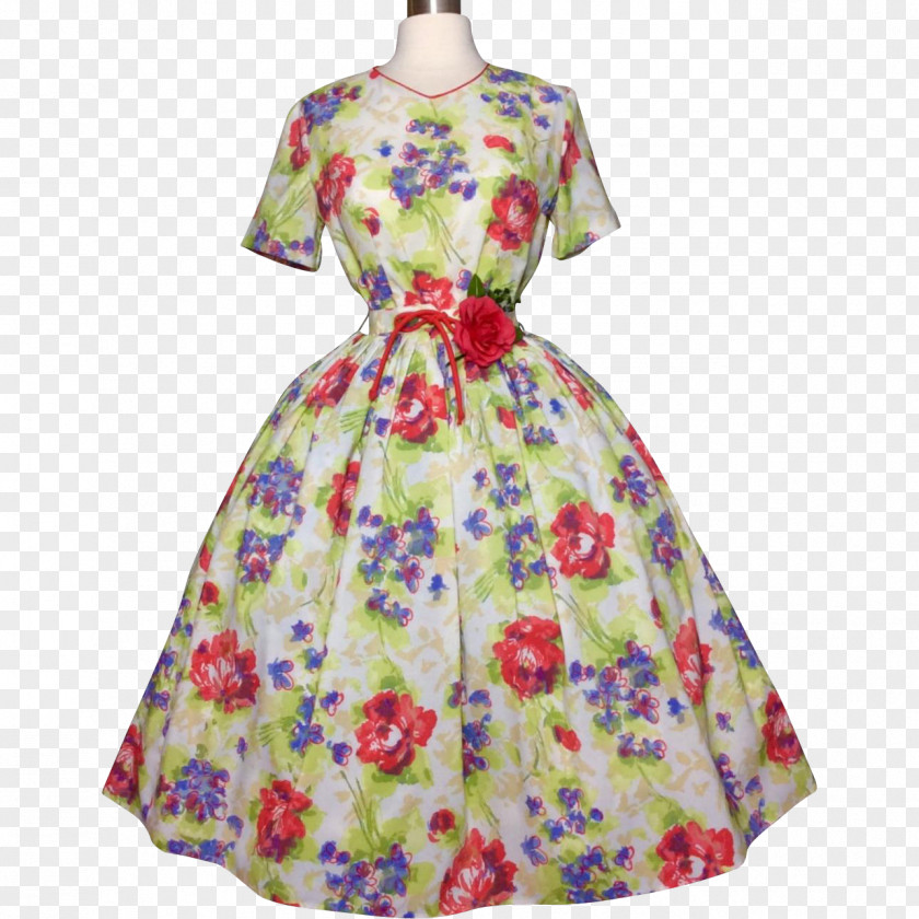 Dress Vintage Clothing 1950s Sleeve PNG