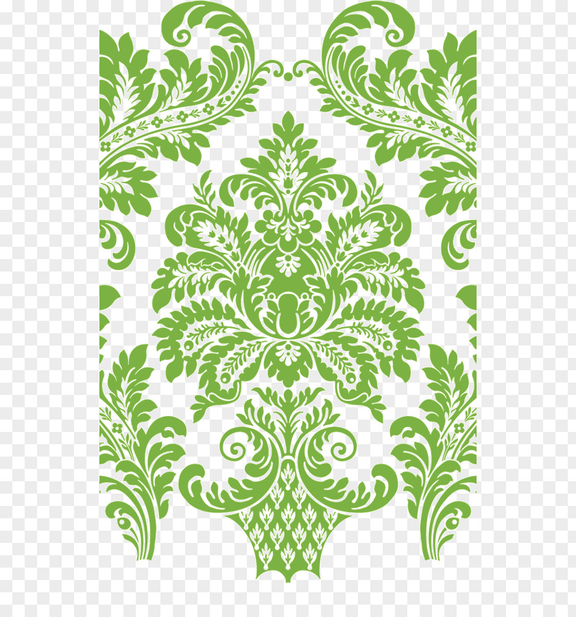 Papier Peint Floral Design Green Flowering Plant Symmetry Pattern PNG