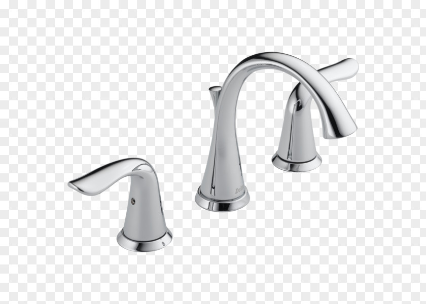 Faucet Tap Sink Bathroom Delta Company Brushed Metal PNG