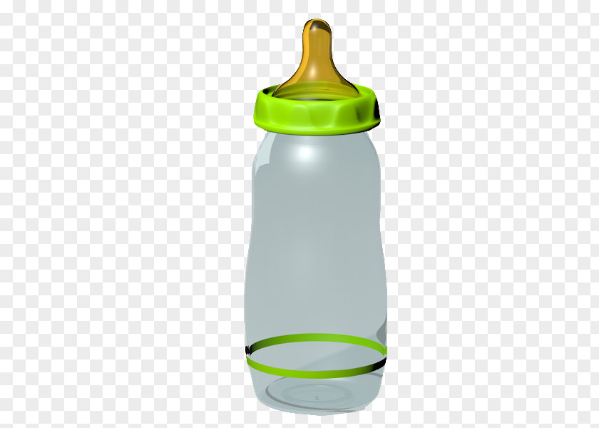 Green Baby Bottle PNG