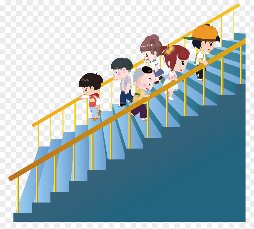 The Children On Stairs Vecteur Computer File PNG