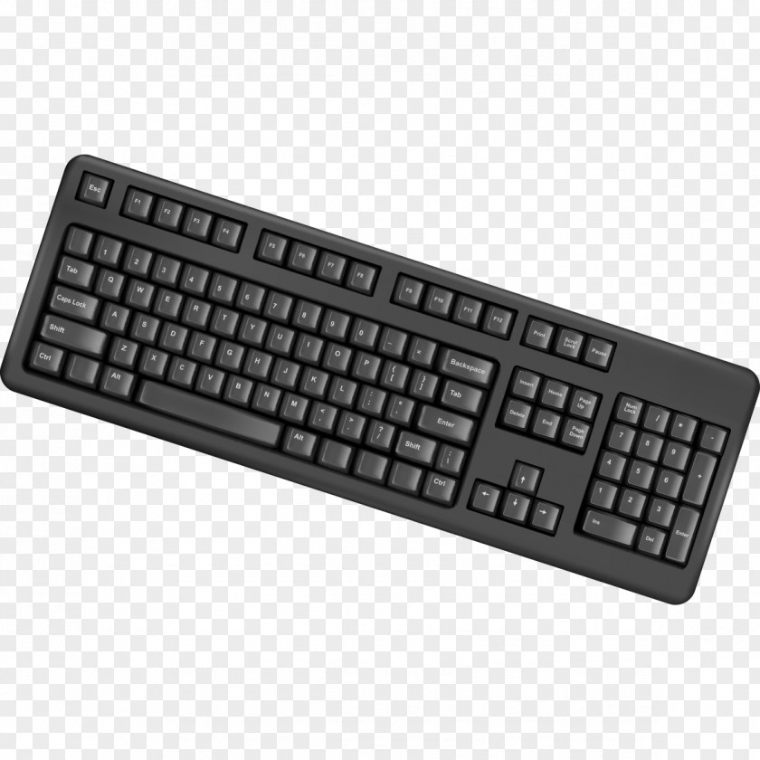 Creative Black Keyboard Computer Laptop PS/2 Port Clip Art PNG