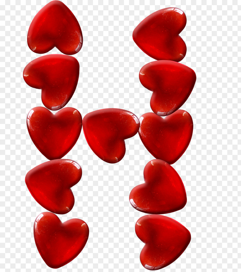 Heart Red Alphabet God Font PNG