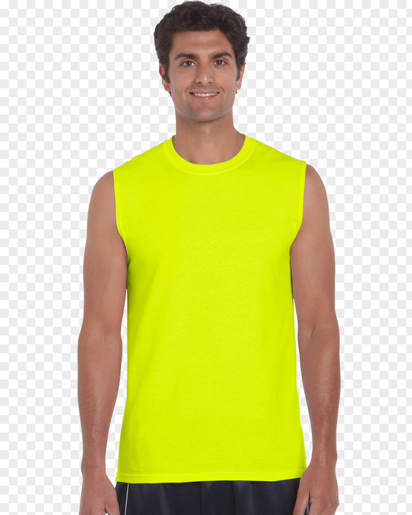 Muscle T-shirt Hoodie Gildan Activewear Sleeveless Shirt PNG