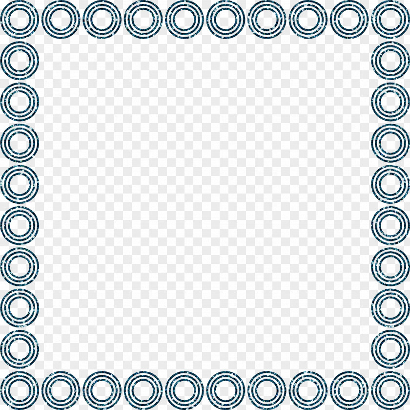 Blue Circle Decorative Frame Picture Arts PNG
