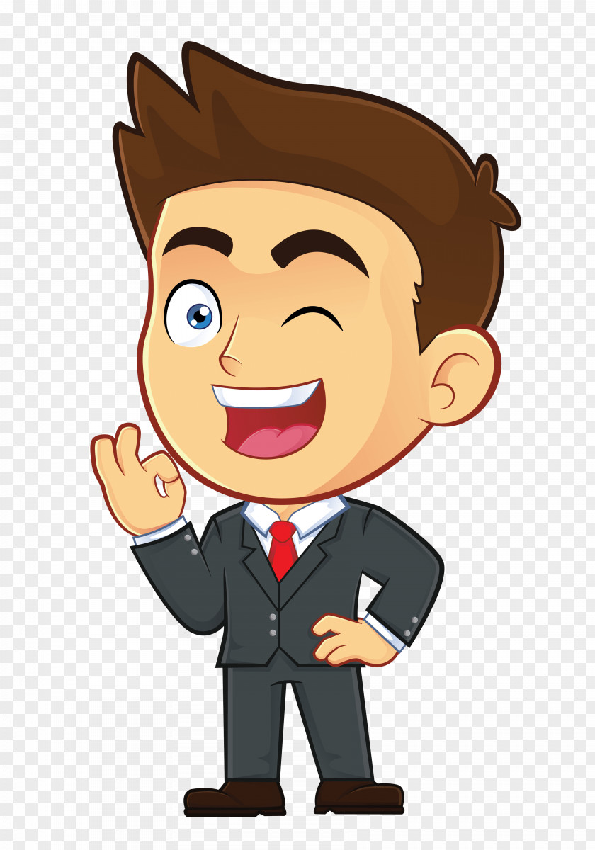 Man Cartoon Businessperson Clip Art PNG