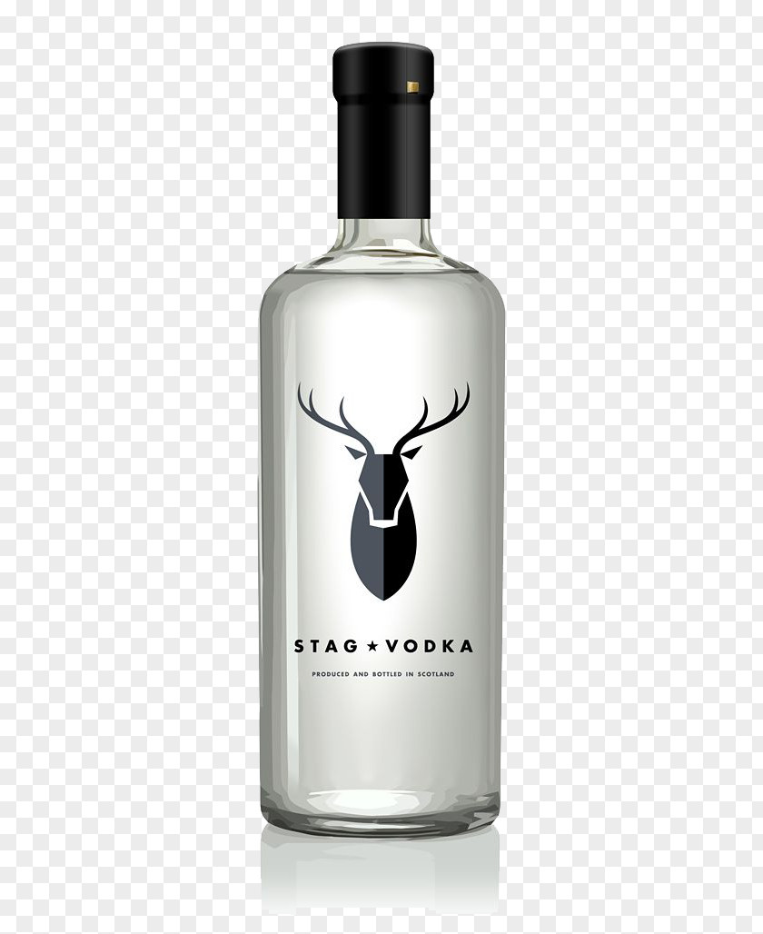 Transparent Glass Bottle Vodka Moonshine Distilled Beverage Gin PNG