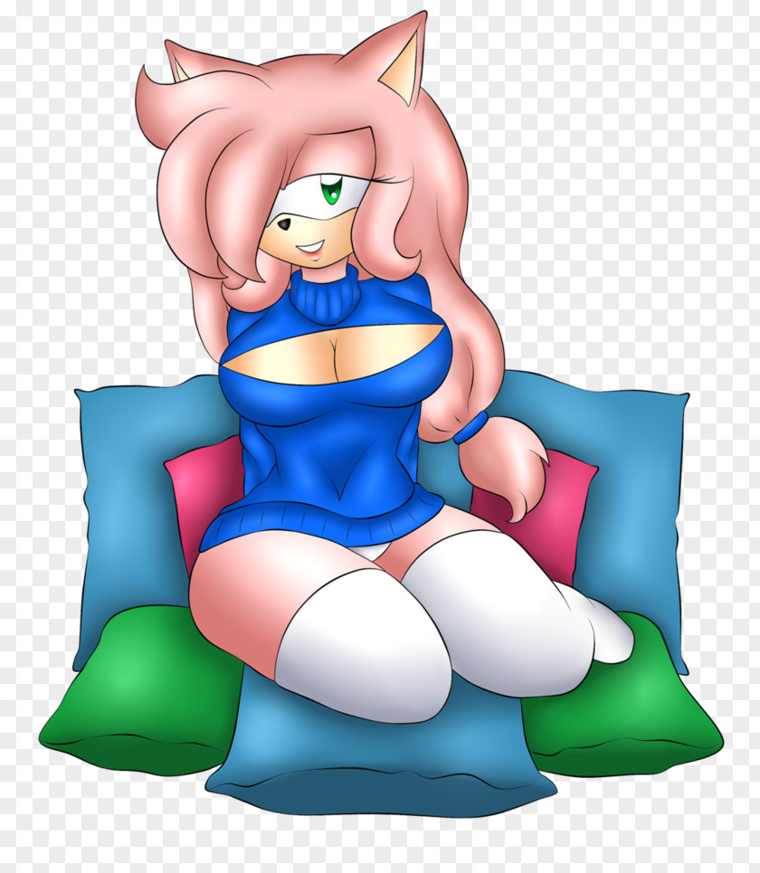 Amy Rose Sweater Fan Art Polo Neck Drawing PNG