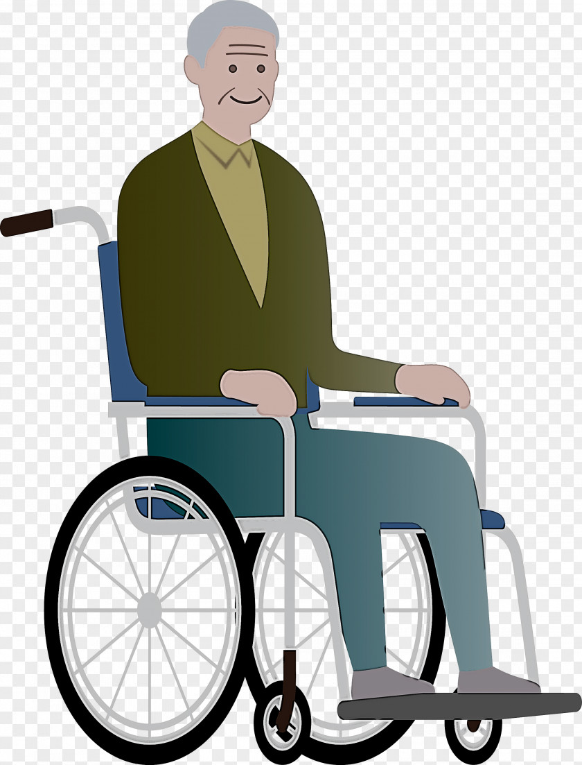 Grandpa Grandfather Wheelchair PNG