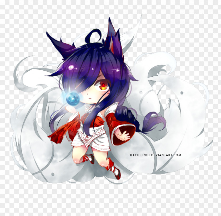 Nine Tailed Fox Ahri Nine-tailed League Of Legends Art PNG