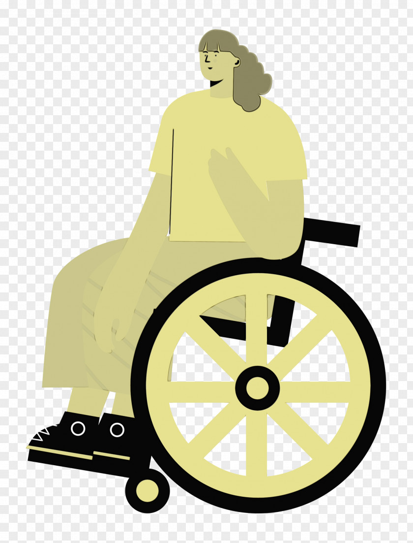 Wheelchair Cartoon Drawing Logo Icon PNG