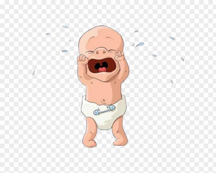 Baby Crying Infant Diaper Illustration PNG