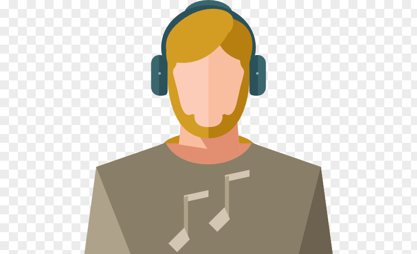 Man Wearing Headphones Icon PNG
