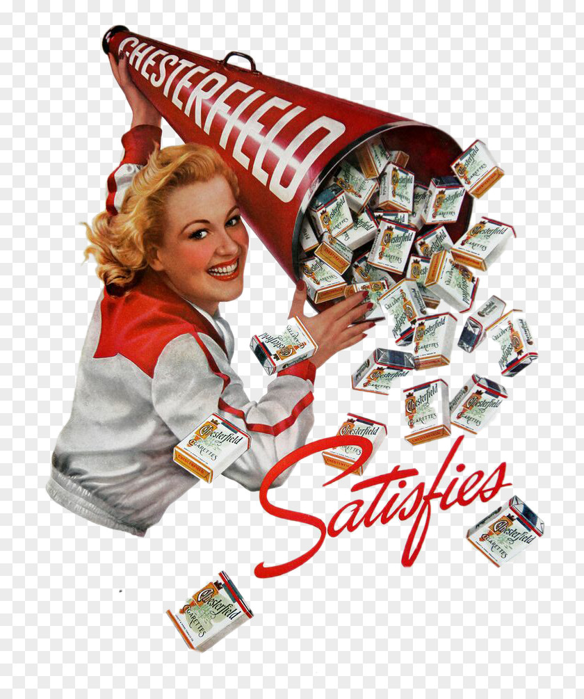 Woman With A Cigarette Poster Chesterfield Tobacco Advertising PNG