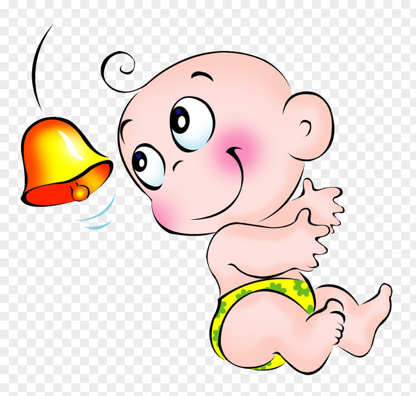 Cute Baby Cartoon Diaper Illustration PNG
